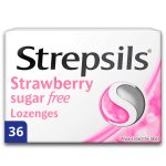 Strepsils Strawberry Sugar-Free Lozenges